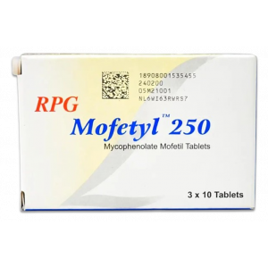 MOFETYL 250 MG ( MYCOPHENOLATE MOFETIL ) 30 FILM-COATED TABLETS